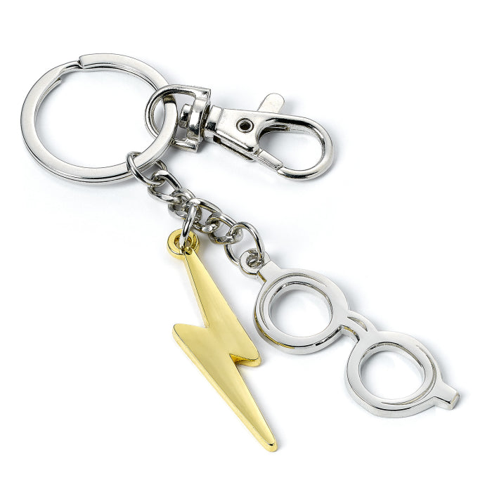 Official Harry Potter Glasses & Lightning Bolt Keyring
