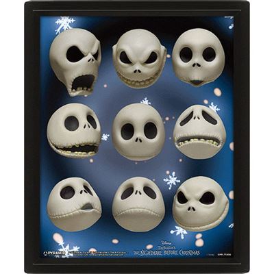 NIGHTMARE BEFORE CHRISTMAS (JACK EXPRESSIONS) - FRAMED