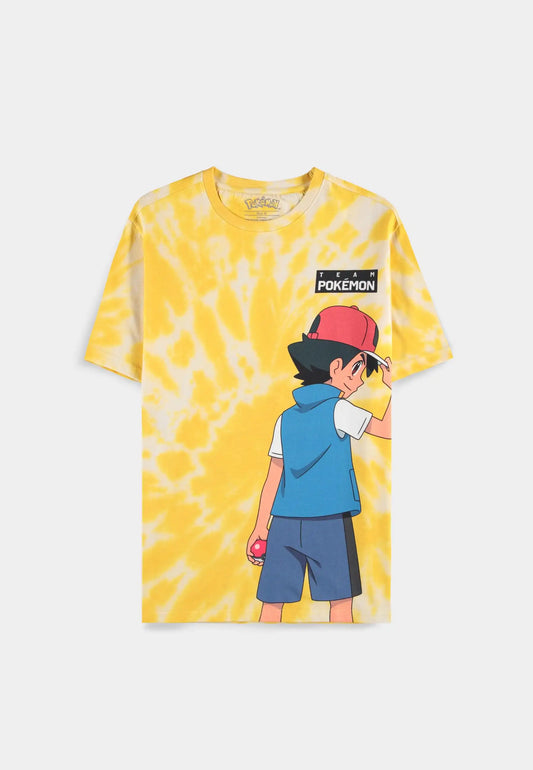 Pokémon - Ash and Pikachu - Digital Printed Short Sleeved T-shirt