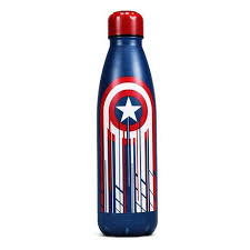 marvel metal water bottle - captain america's shield