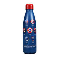 marvel metal water bottle - captain america's shield