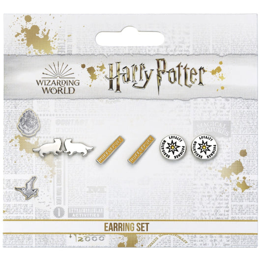 Harry Potter Hufflepuff Set of 3 Stud Earrings